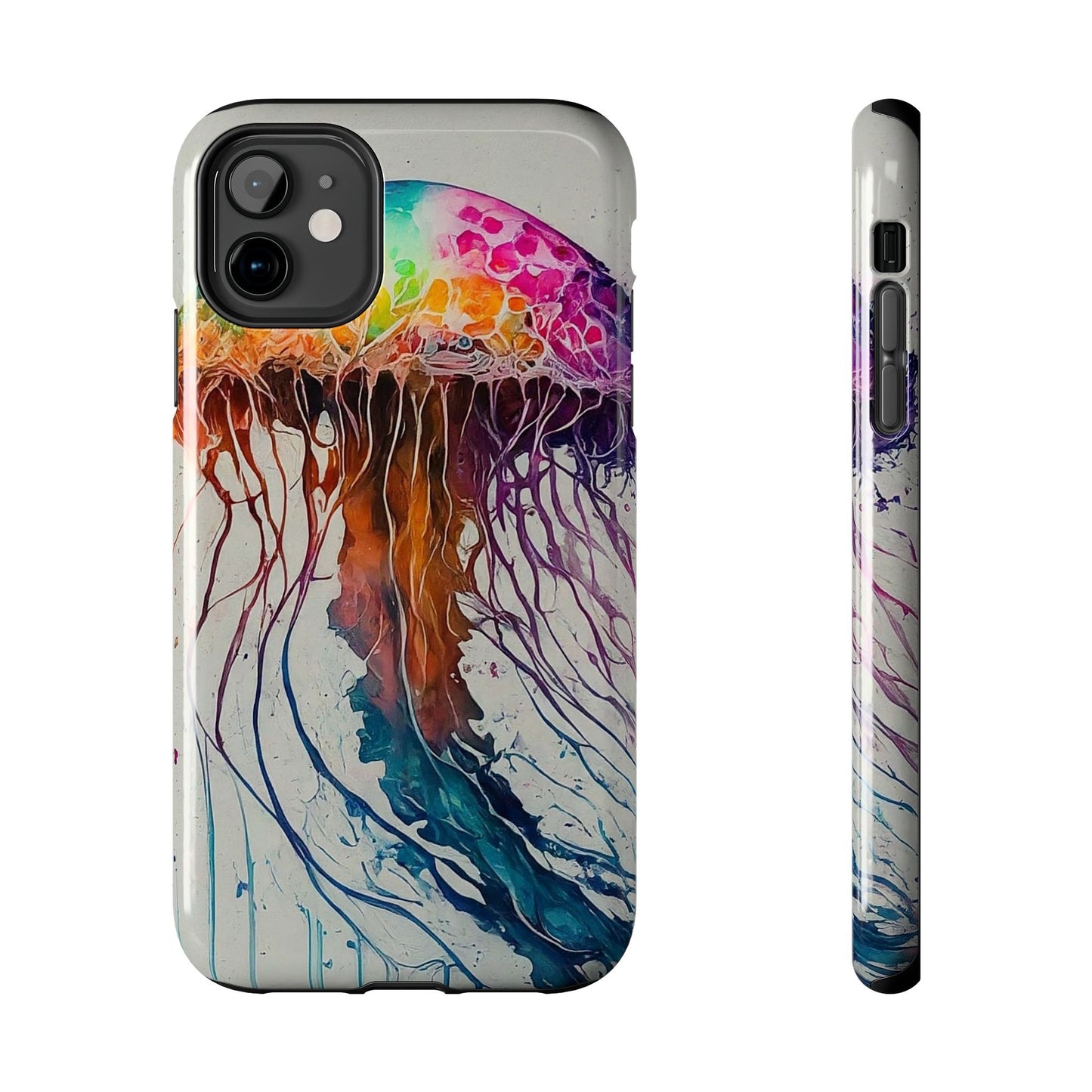 Water Color Jellyfish iPhone 11 Tough Phone Case