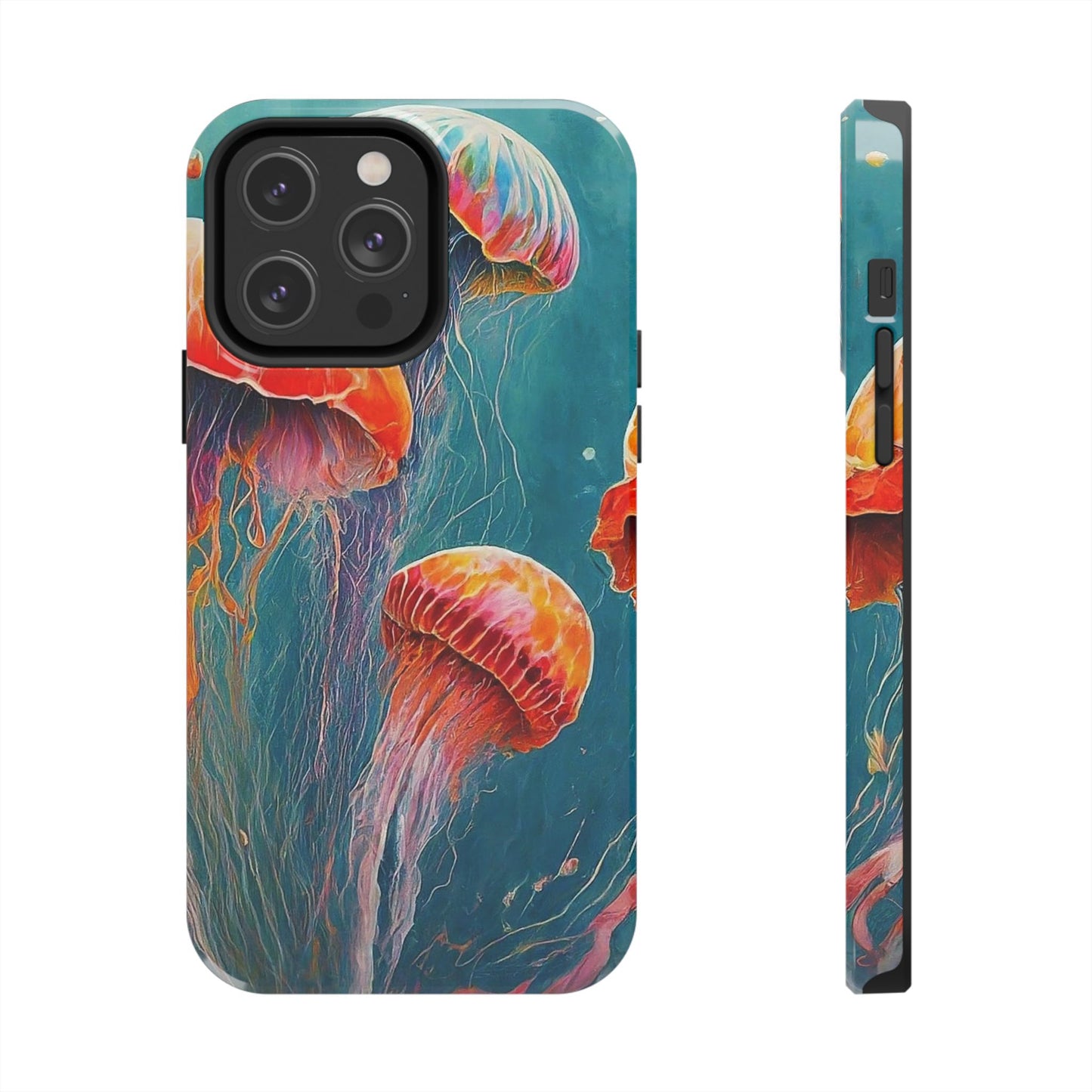 Multi Jellyfish iPhone 14 Tough Phone Case