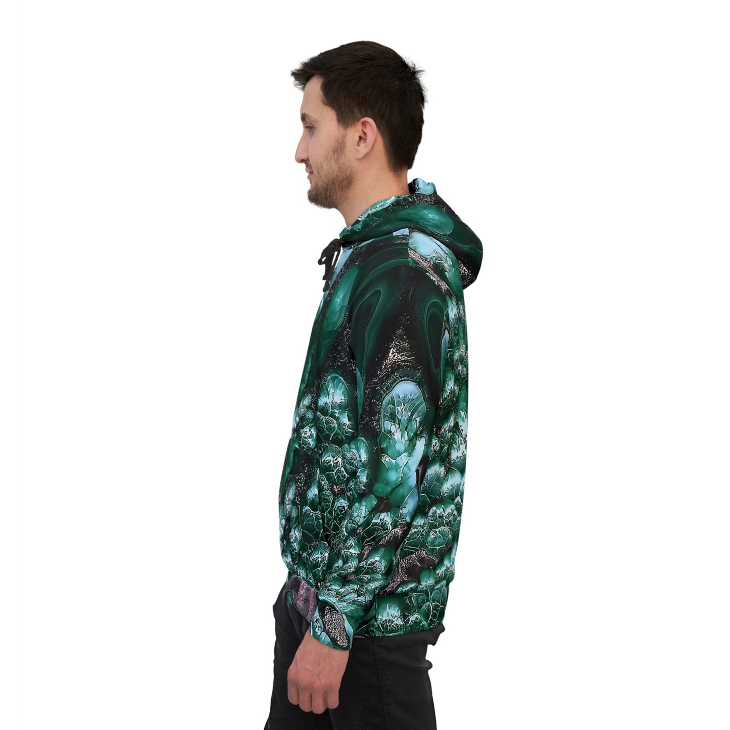 Vibrant rock art hoodies – Unique unisex custom hooded sweatshirt with a colorful malachite tie dye like patterns for men and women