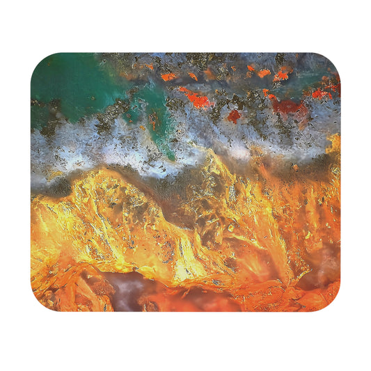 Flame Agate Slab Mousepad