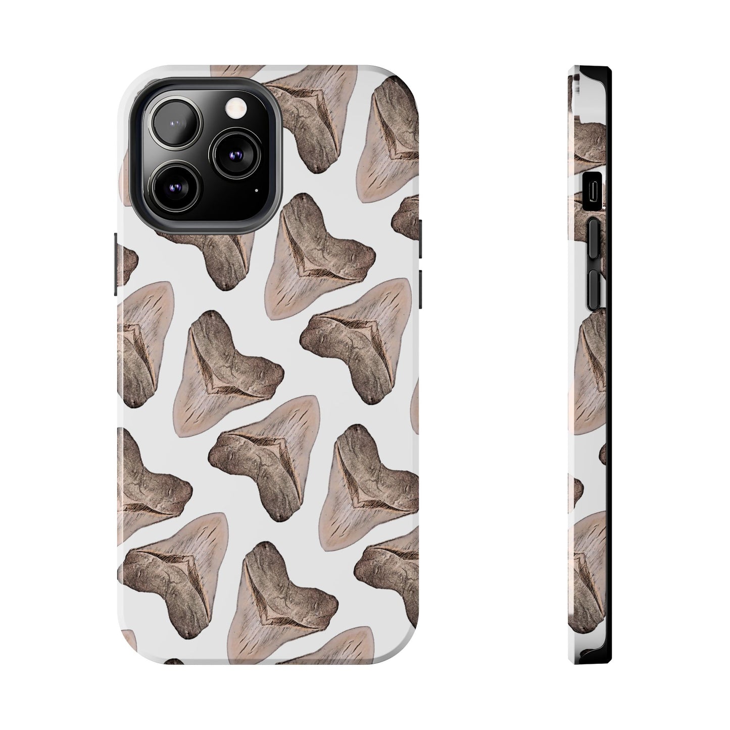 Megalodon Tooth Pattern iPhone 13 Tough Phone Case