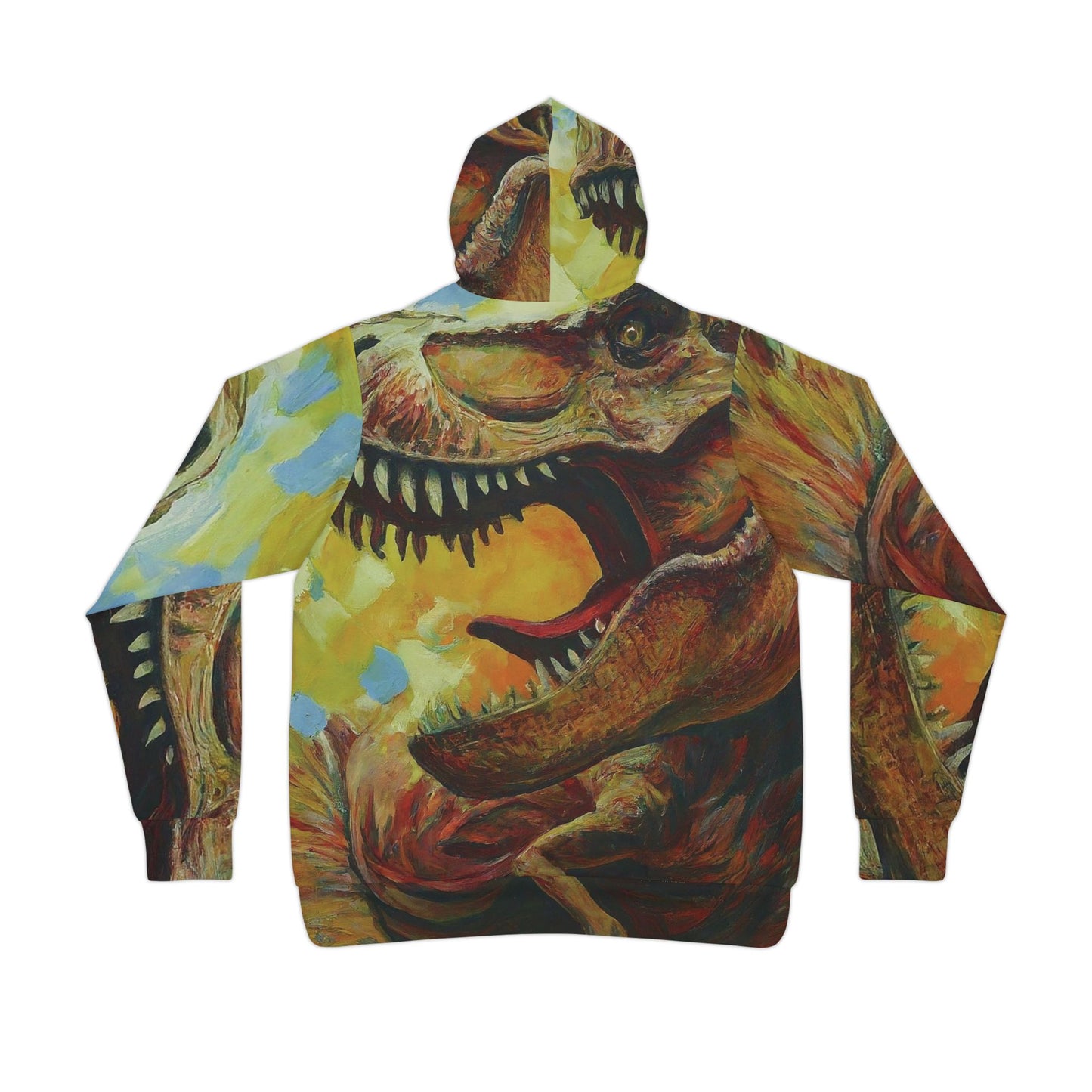 Colorful Tyrannosaurus rex pullover hoodie adult hooded dinosaur sweatshirt for men and women