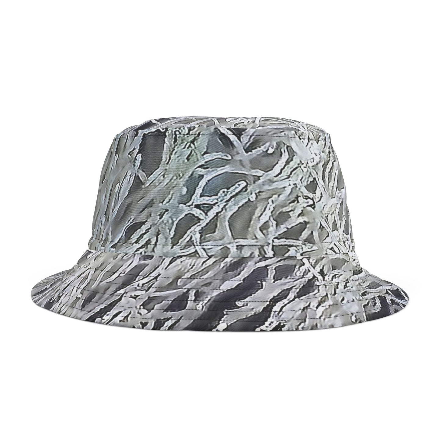 Rock Art-Inspired Floppy Bucket Hat –Plume Agate- Unique Tie-Dye Ish Design