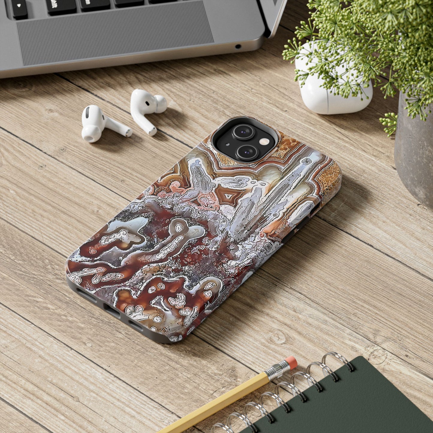 Lacey Agate iPhone 14 Tough Phone Case