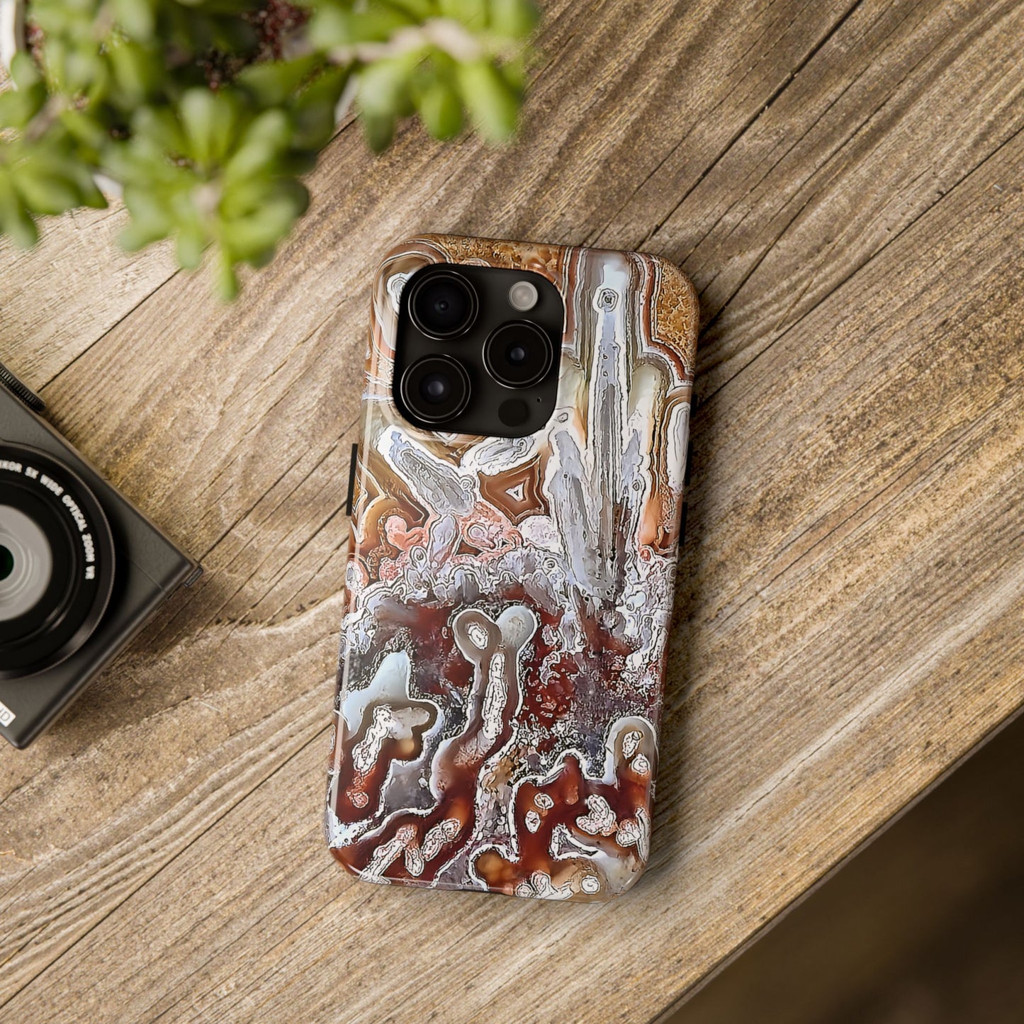 Lacey Agate iPhone 15 Tough Phone Case