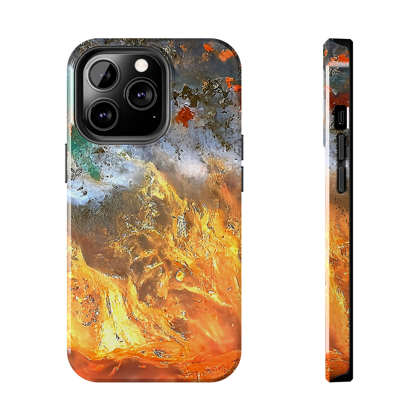 Flame Agate iPhone 13 Tough Phone Case