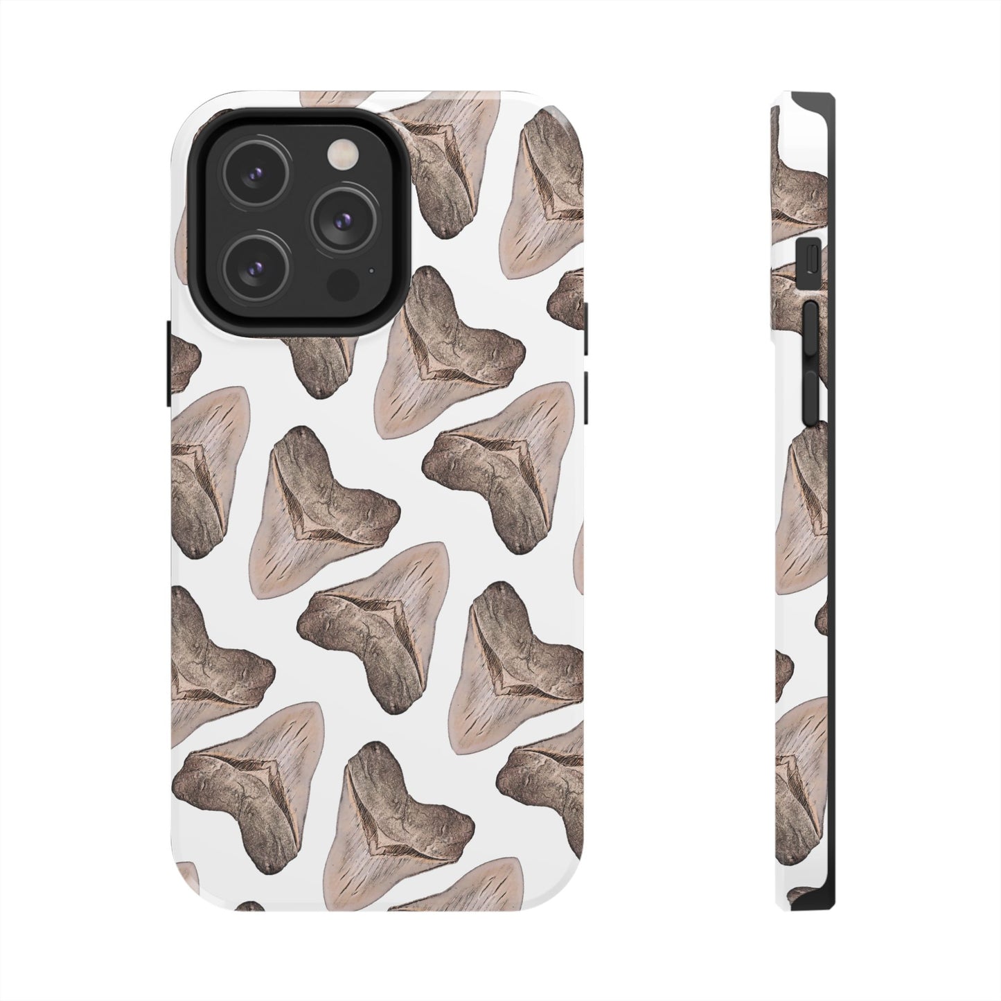 Megalodon Tooth Pattern iPhone 14 Tough Phone Case