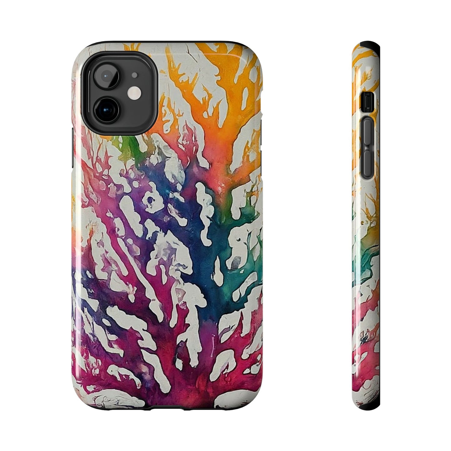 Water color Coral iPhone 11 Tough Phone Case