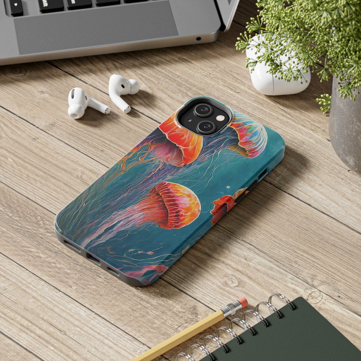 Multi Jellyfish iPhone 14 Tough Phone Case