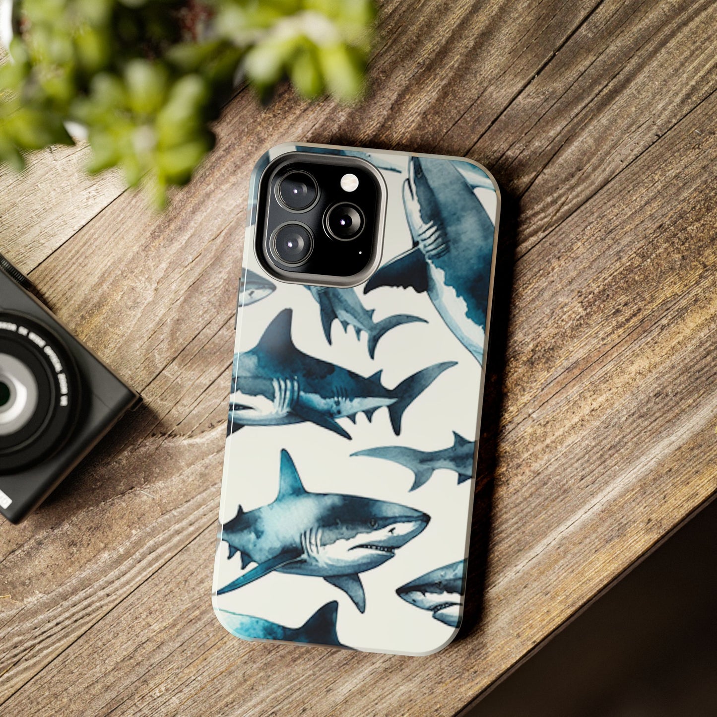 Shark Pattern iPhone 13 Tough Phone Case