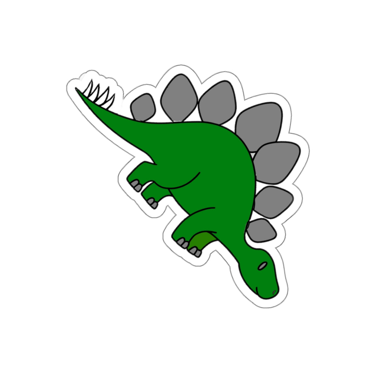 Stegosaurus - Green Dinosaur Sticker