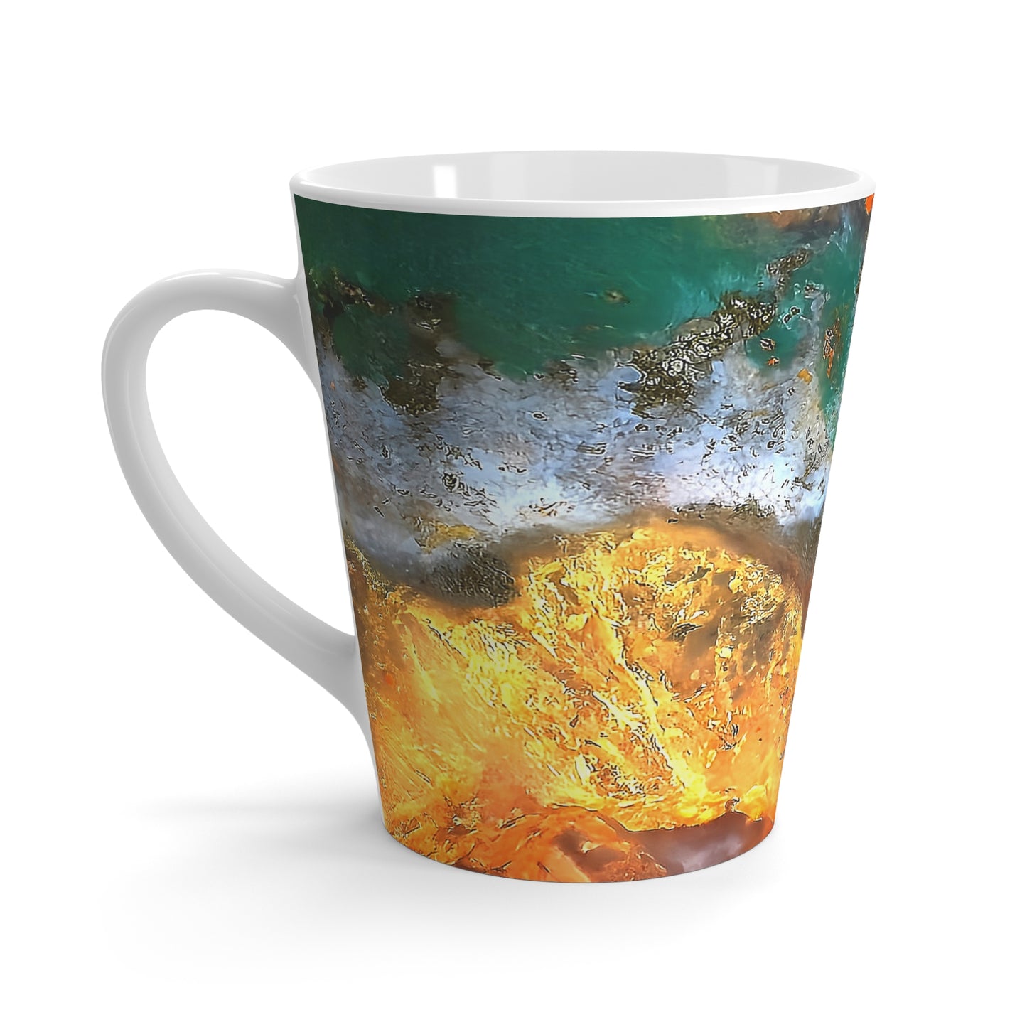 Flame Agate Coffee Cup