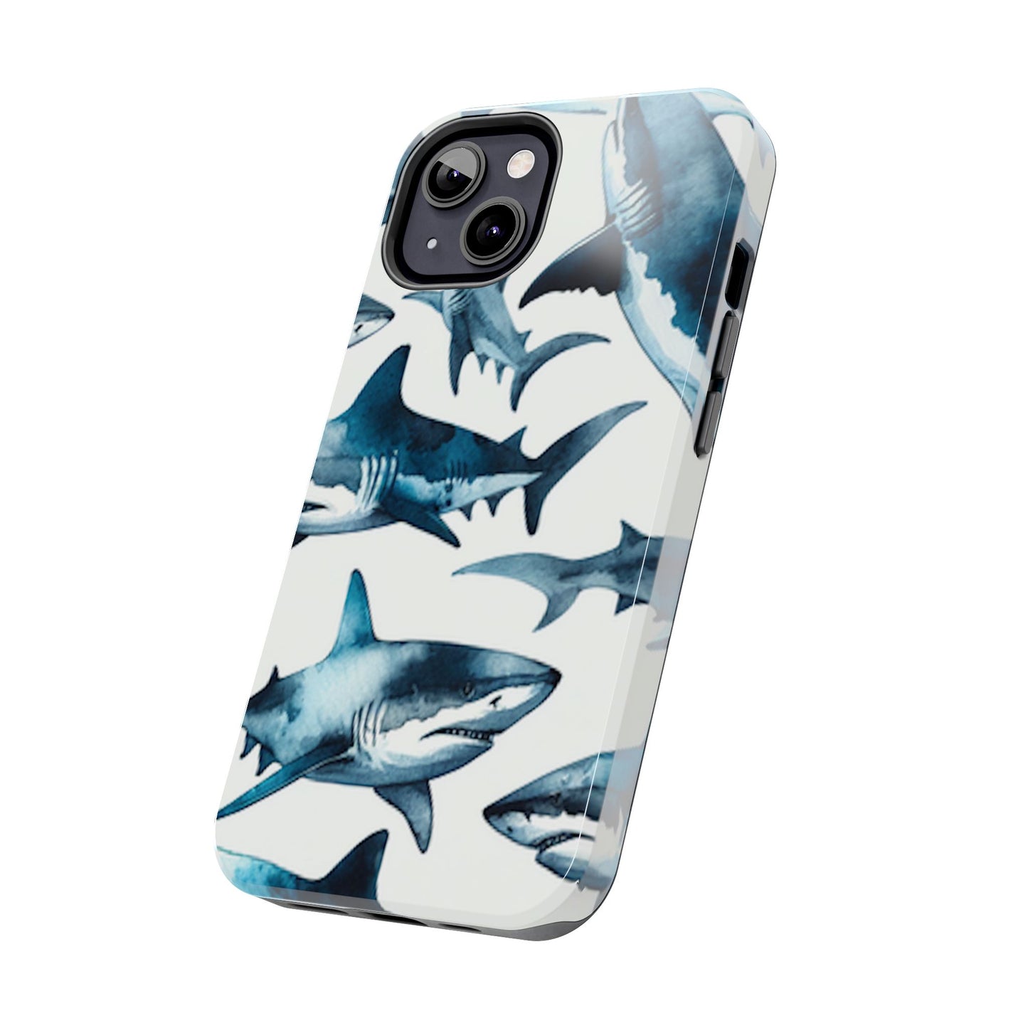 Shark Pattern iPhone 13 Tough Phone Case