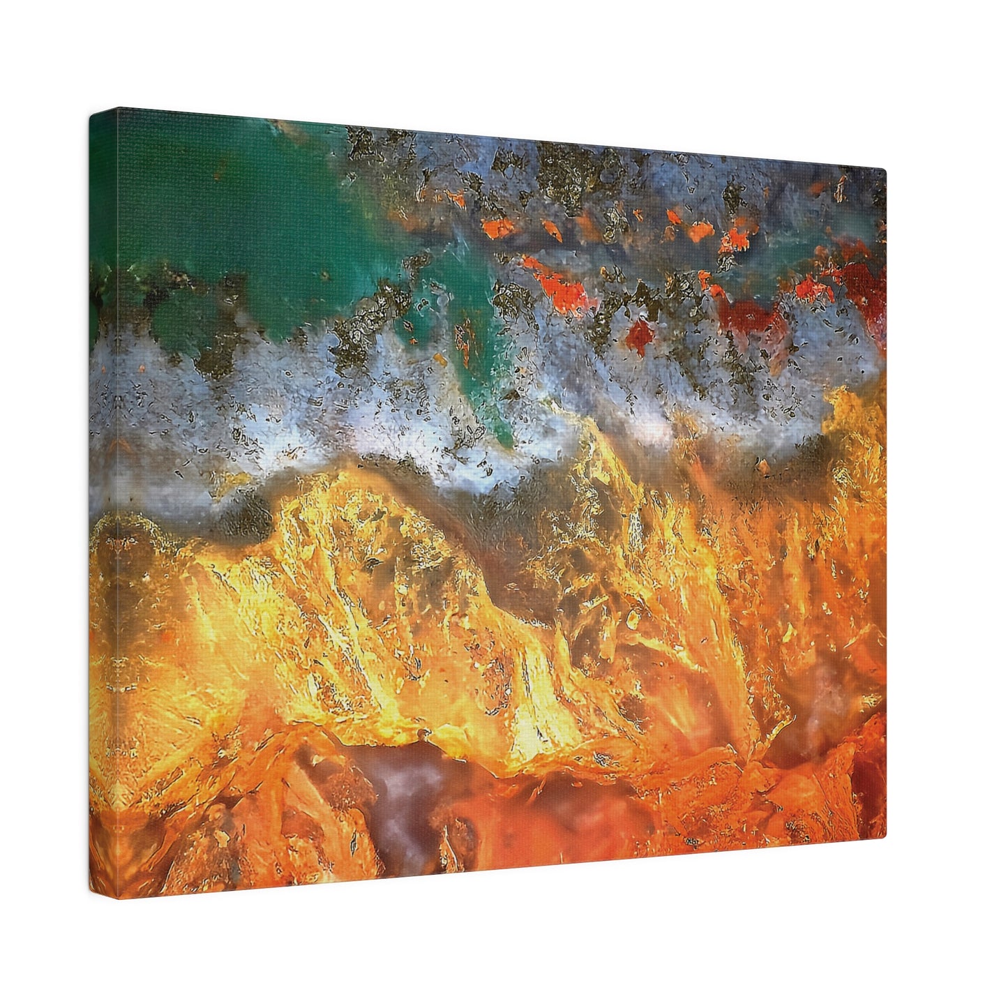 Flame Agate Canvas Print Wall Art Décor