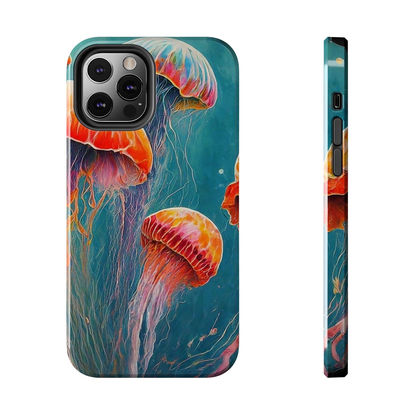 Multi Jellyfish iPhone 12 Tough Phone Case