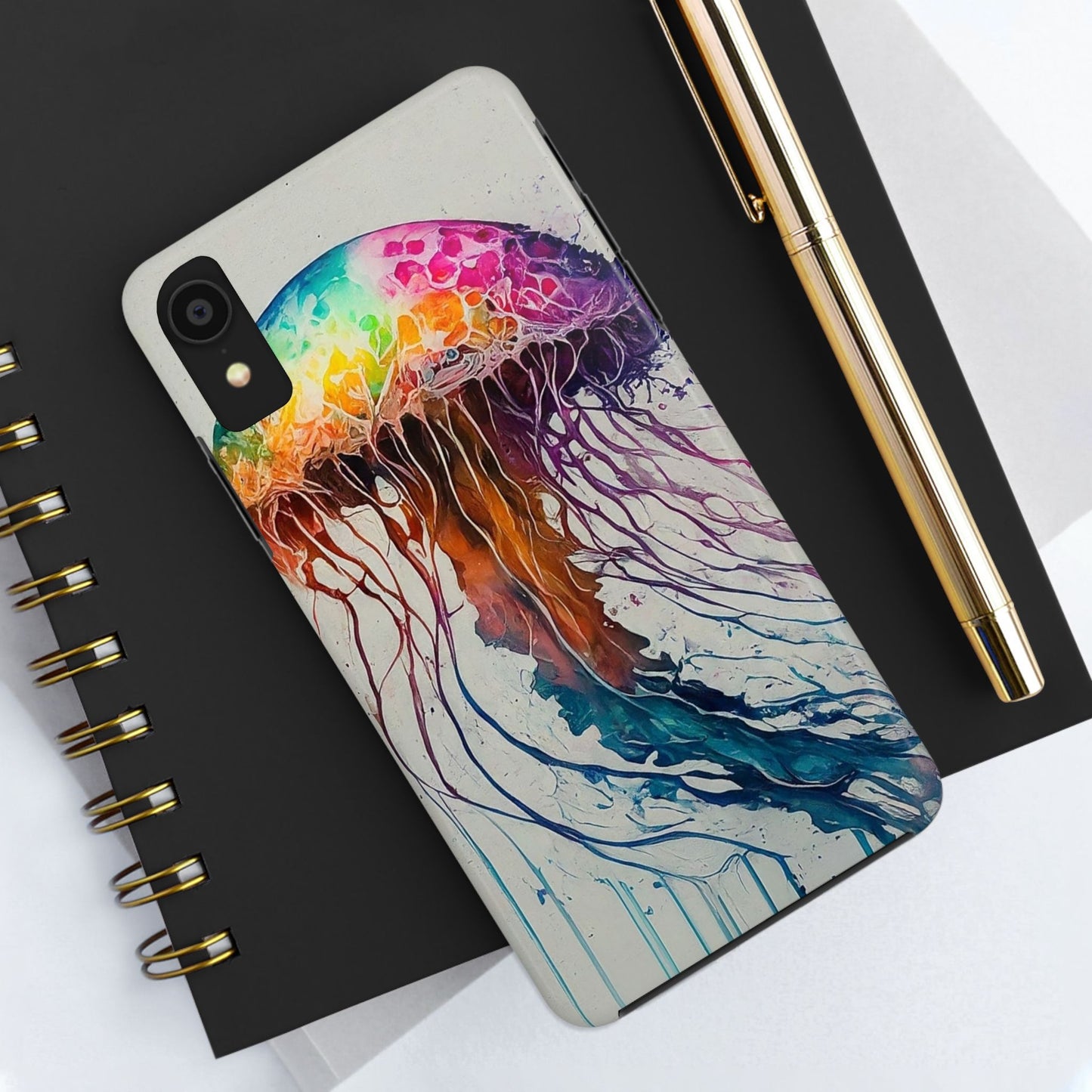 Water Color Jellyfish iPhone X Tough Phone Case