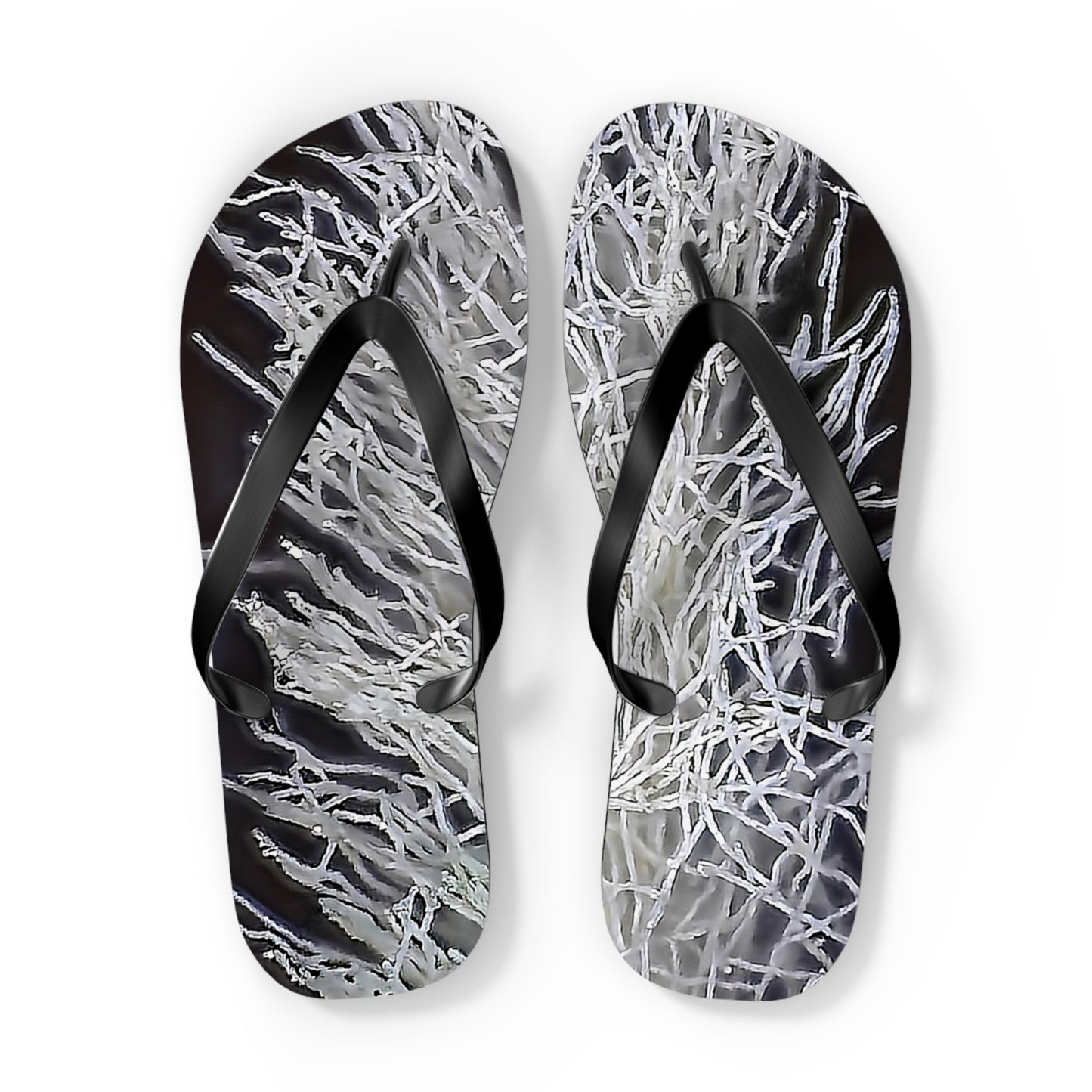 Vibrant Unisex Beachwear Flip Flops With Tie-dye Like  Timor Agate Patterns