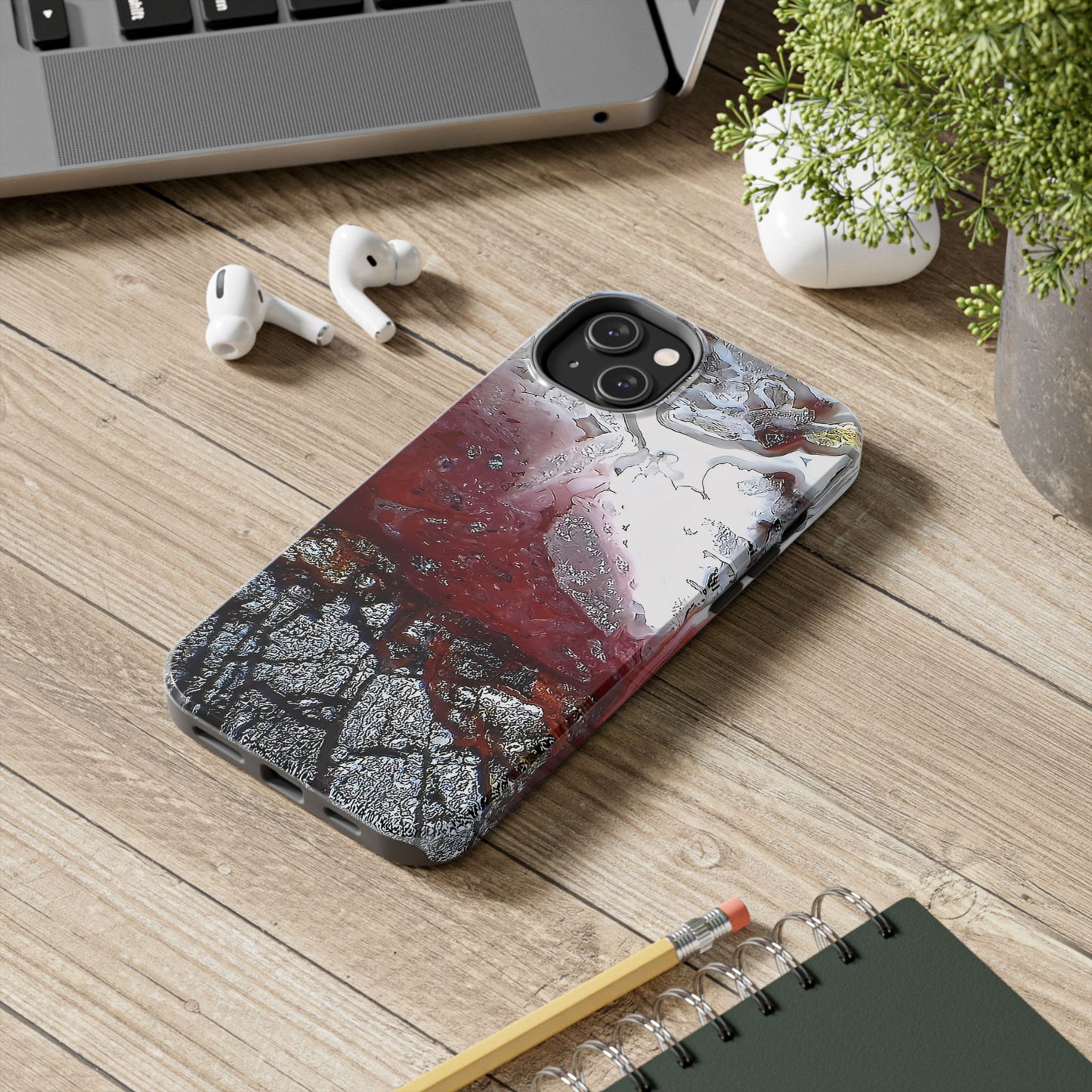 Laguna Lace Agate iPhone 14 Tough Phone Case