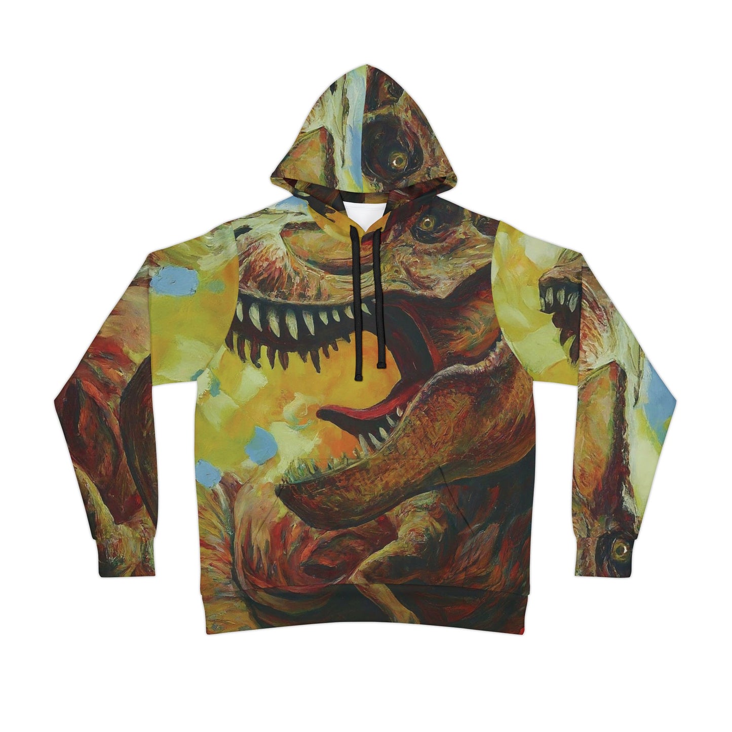 Colorful Tyrannosaurus rex pullover hoodie adult hooded dinosaur sweatshirt for men and women