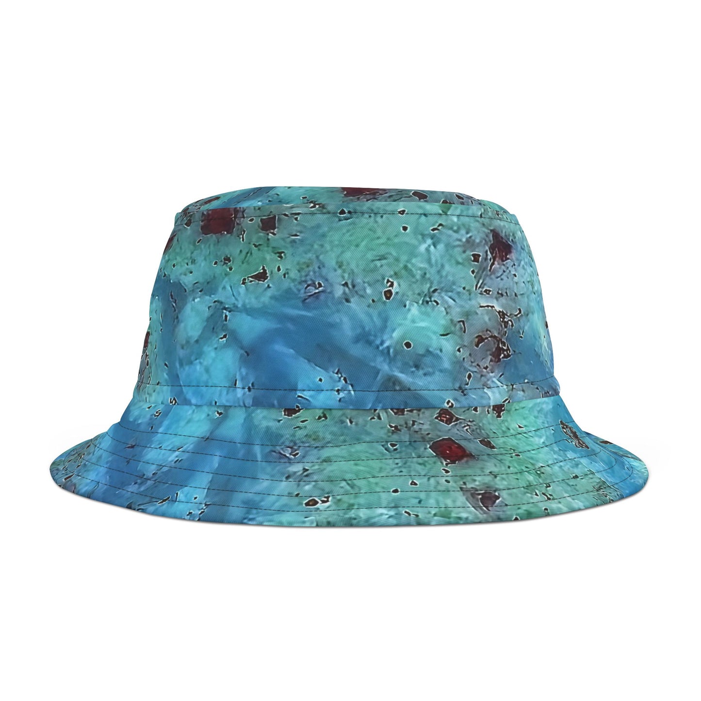 Rock Art-Inspired Floppy Bucket Hat – Unique Tie-Dye Ish Design