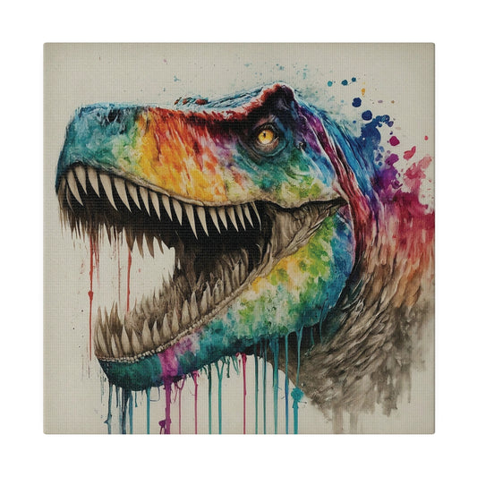 Watercolor Tyrannosaurus rex Canvas Print Wall Art Décor, Beach Décor