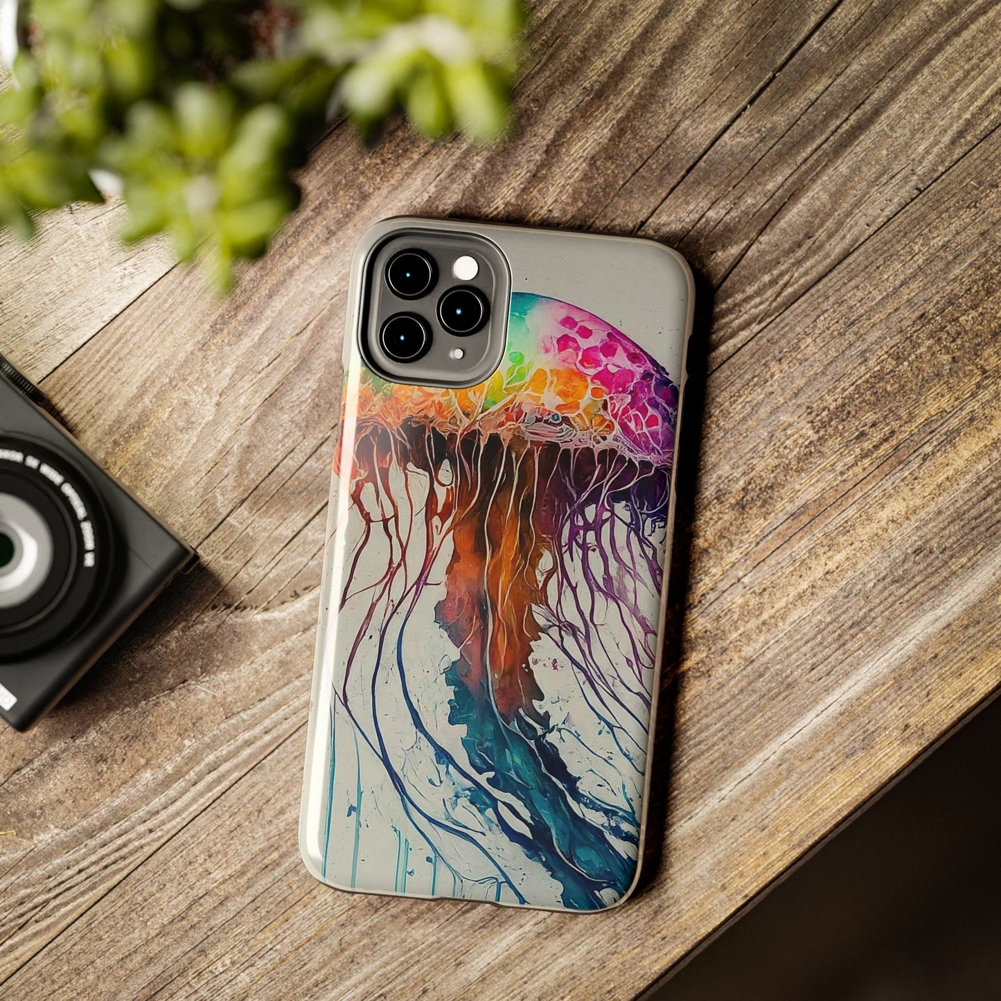 Water Color Jellyfish iPhone 11 Tough Phone Case