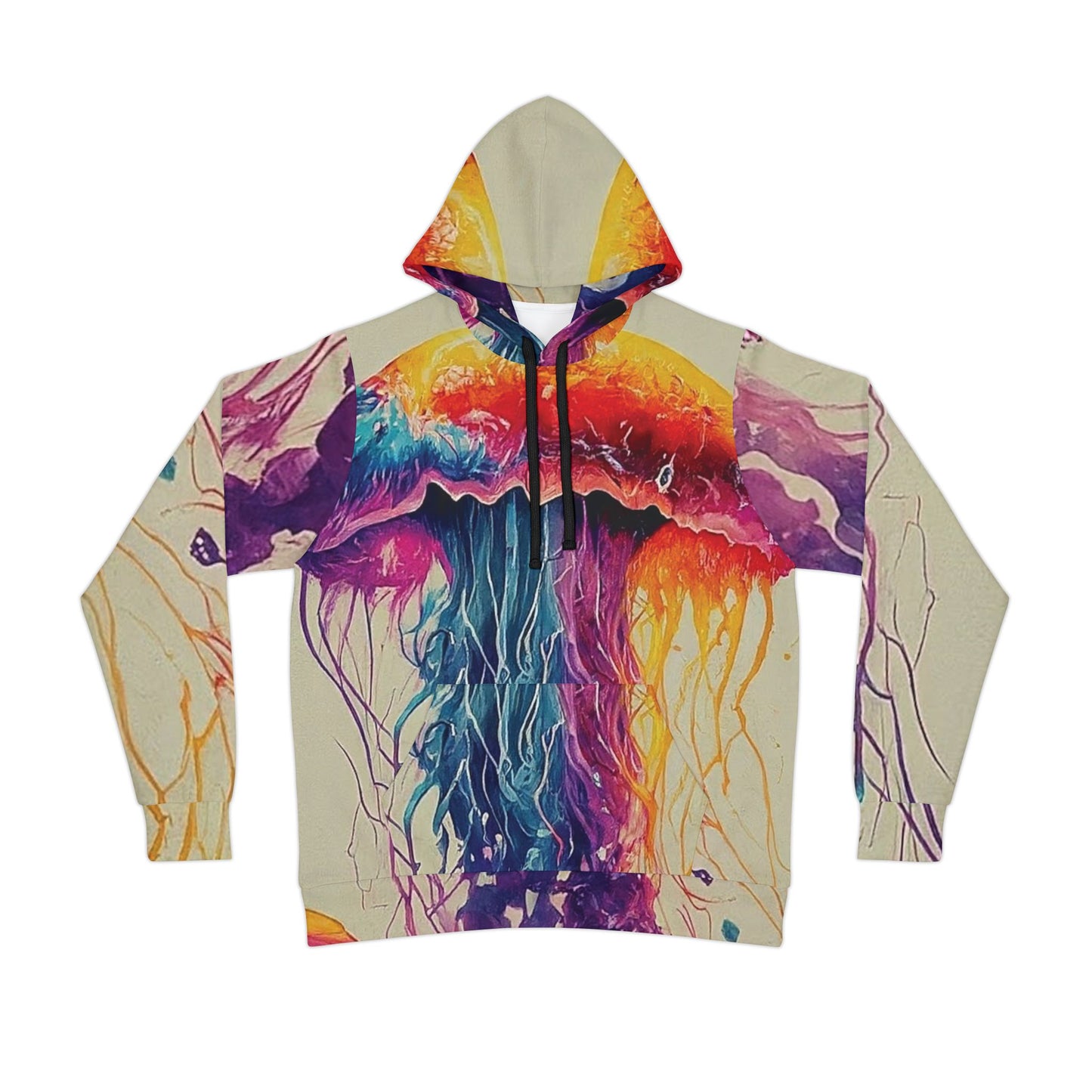 Copy of Colorful Unisex Watercolor Jellyfish Beach Art Hoodie