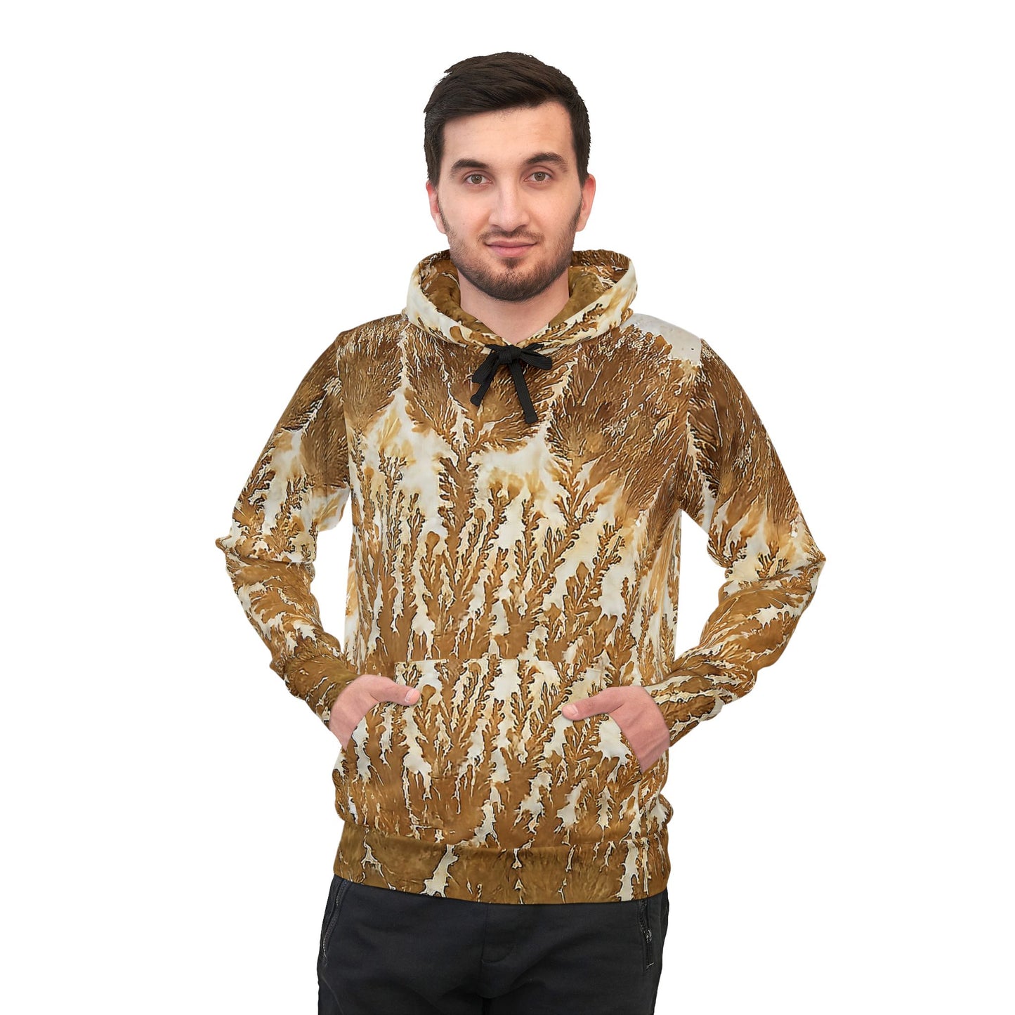 Vibrant rock art hoodies – Unique unisex custom hooded sweatshirt with a colorful branching dendrites tie dye like patterns for men and women