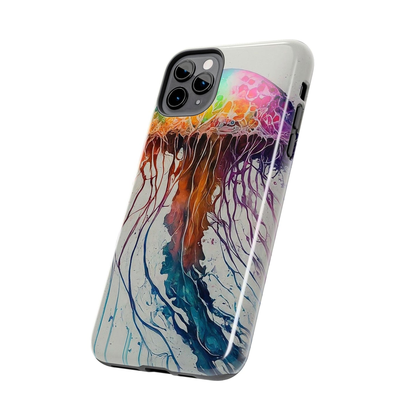 Water Color Jellyfish iPhone 11 Tough Phone Case