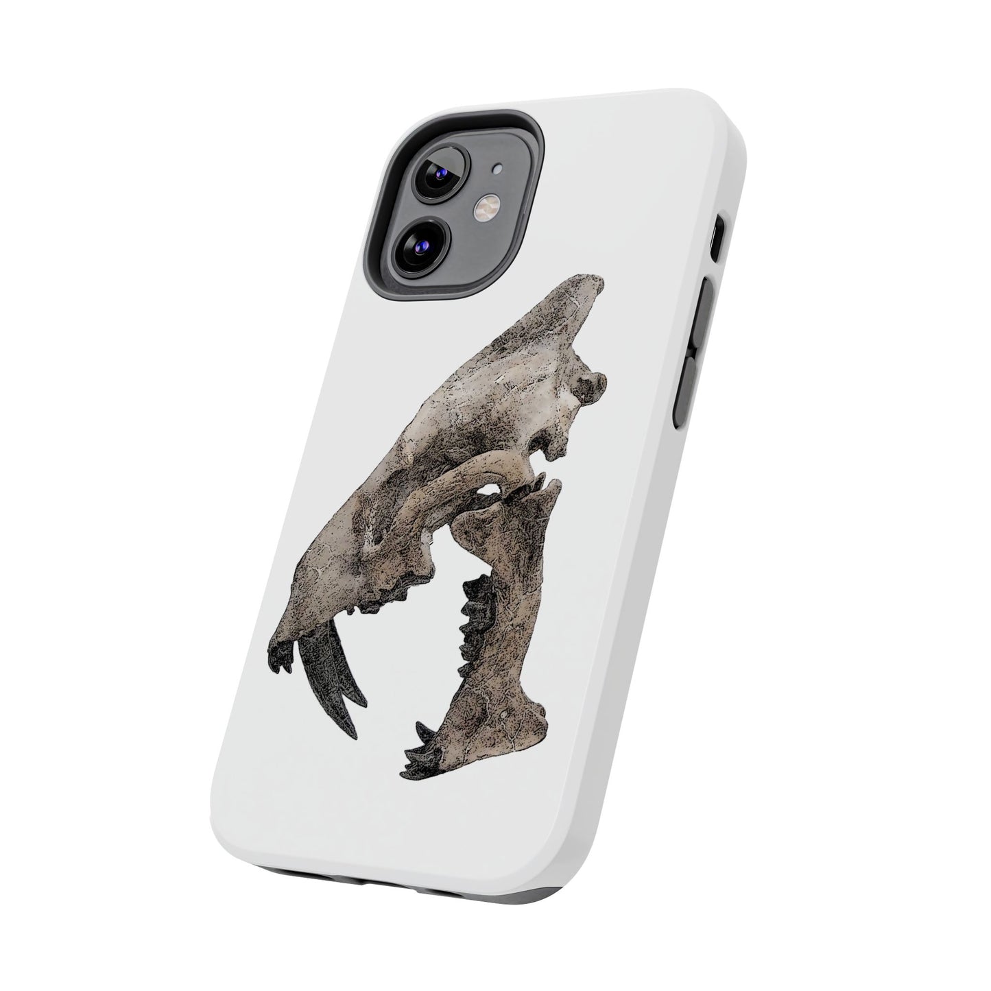 Ink Sketch Saber Cat iPhone 12 Tough Phone Case