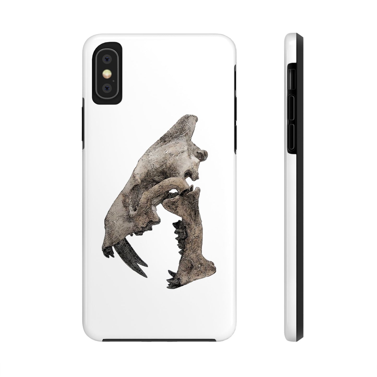 Ink Sketch Saber Cat iPhone X Tough Phone Case