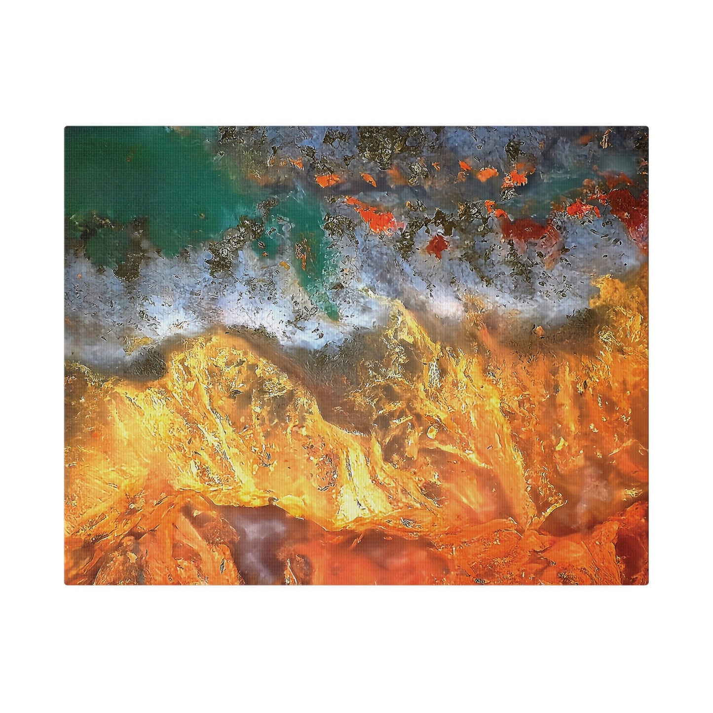 Flame Agate Canvas Print Wall Art Décor