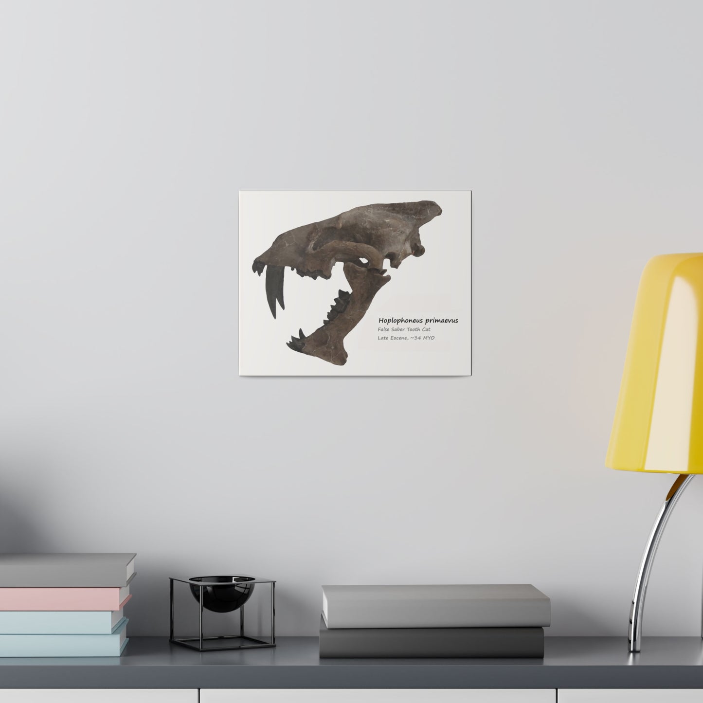 Hoplophoneus Primaevus Saber Cat  Canvas Print Wall Art Décor