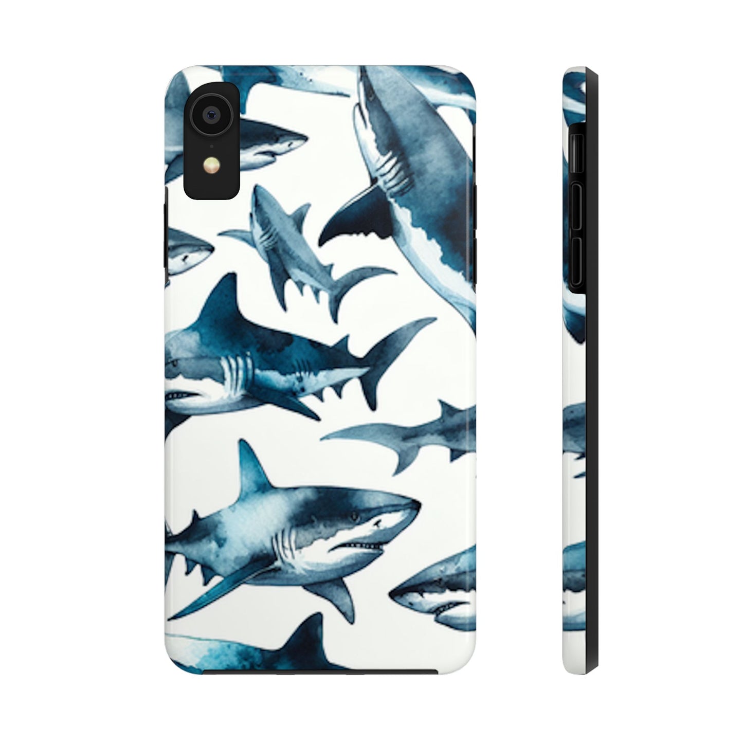 Shark Pattern iPhone X Tough Phone Case