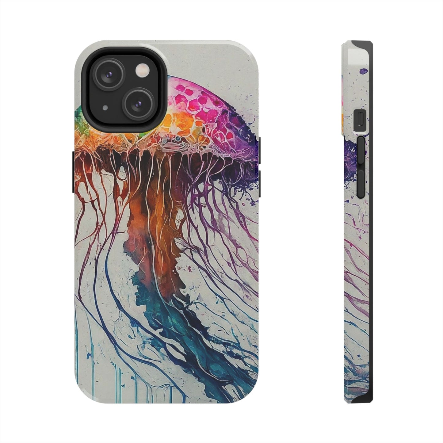 Water Color Jellyfish iPhone 14 Tough Phone Case