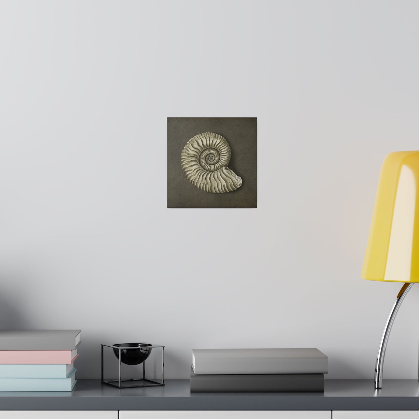 Ammonite Seashell Canvas Print Wall Art Décor, Beach Décor