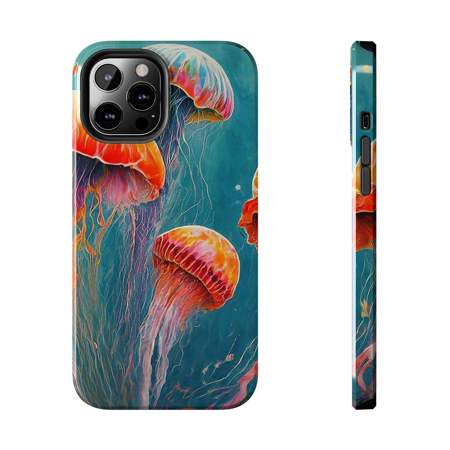 Multi Jellyfish iPhone 12 Tough Phone Case