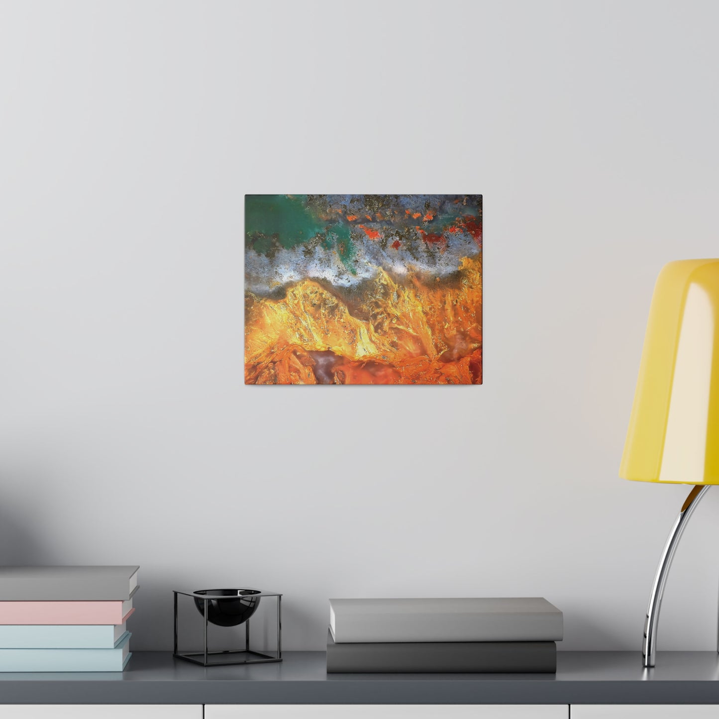 Flame Agate Canvas Print Wall Art Décor