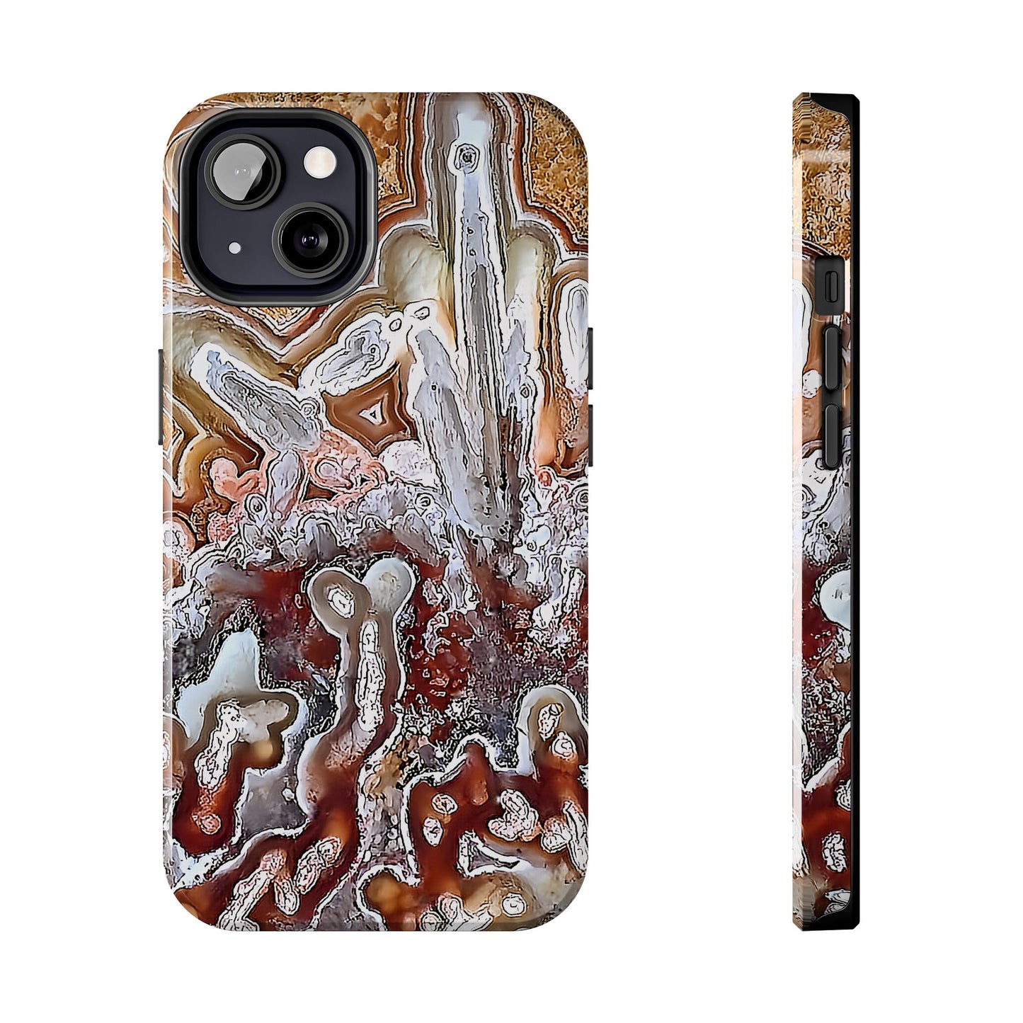 Lacey Agate iPhone 13 Tough Phone Case