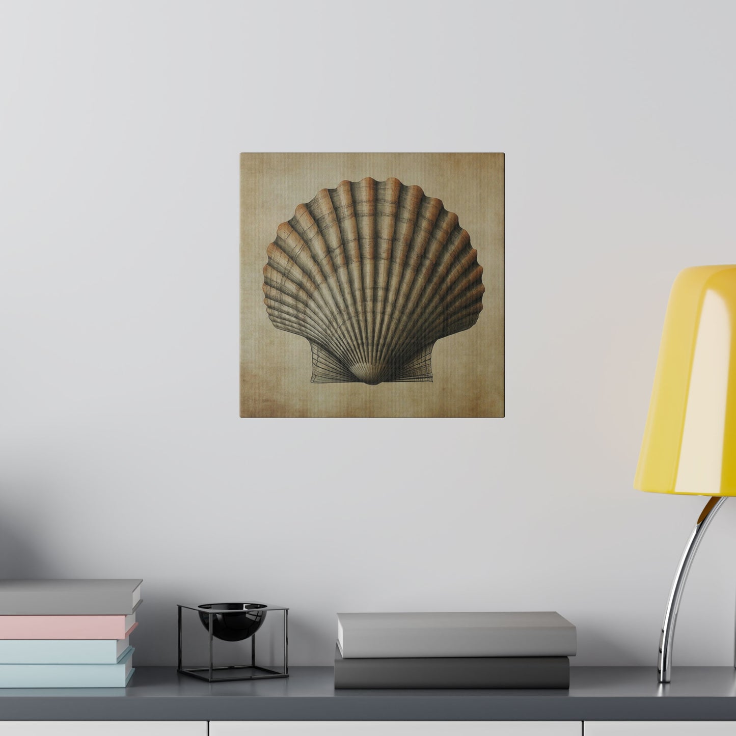 Pectin Seashell Canvas Print Wall Art Décor, Beach Décor