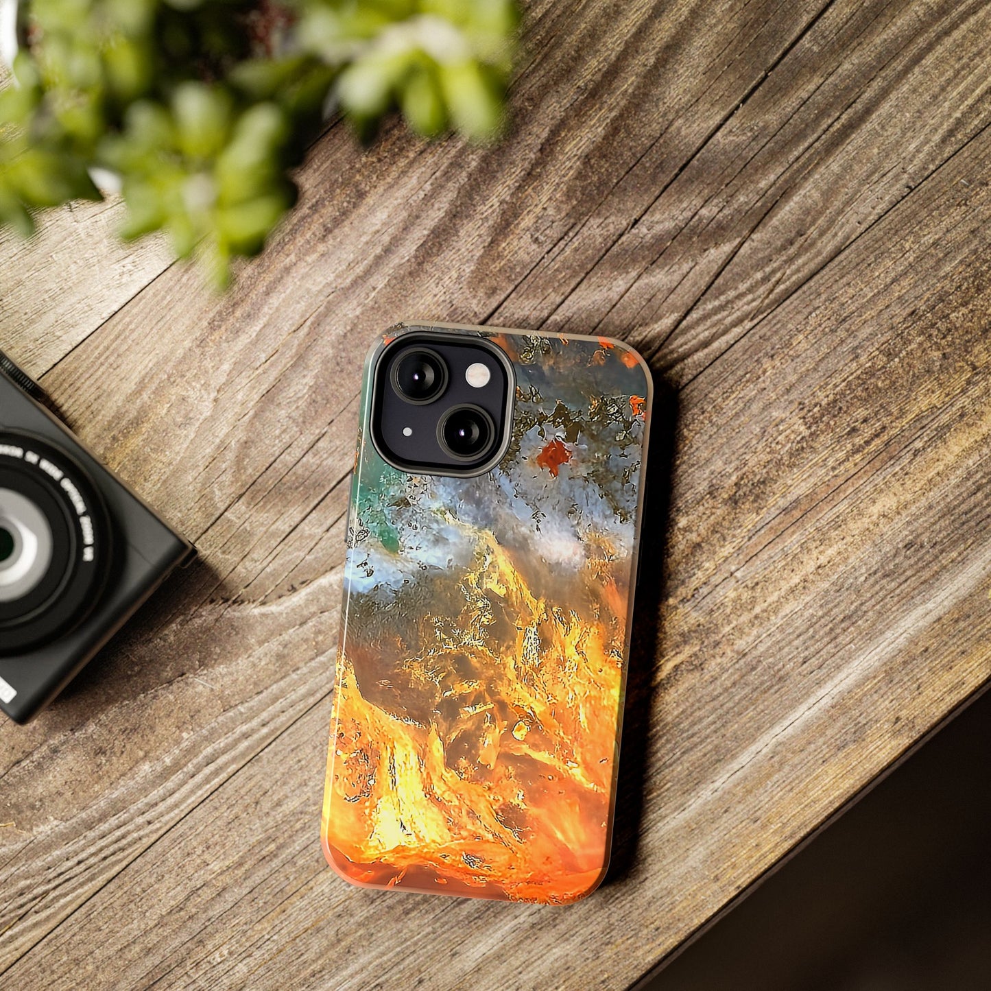 Flame Agate iPhone 13 Tough Phone Case