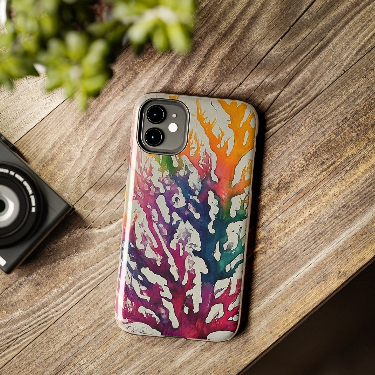 Water color Coral iPhone 11 Tough Phone Case