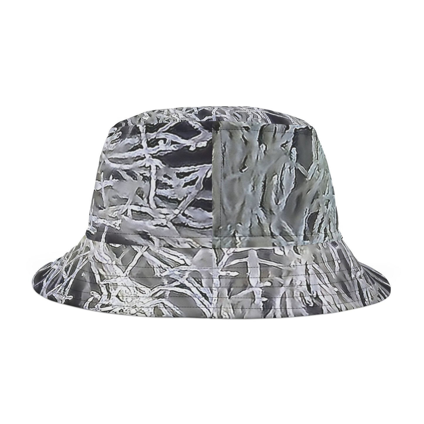 Rock Art-Inspired Floppy Bucket Hat –Plume Agate- Unique Tie-Dye Ish Design