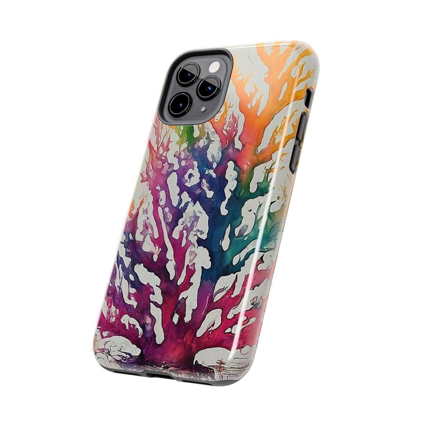 Water color Coral iPhone 11 Tough Phone Case