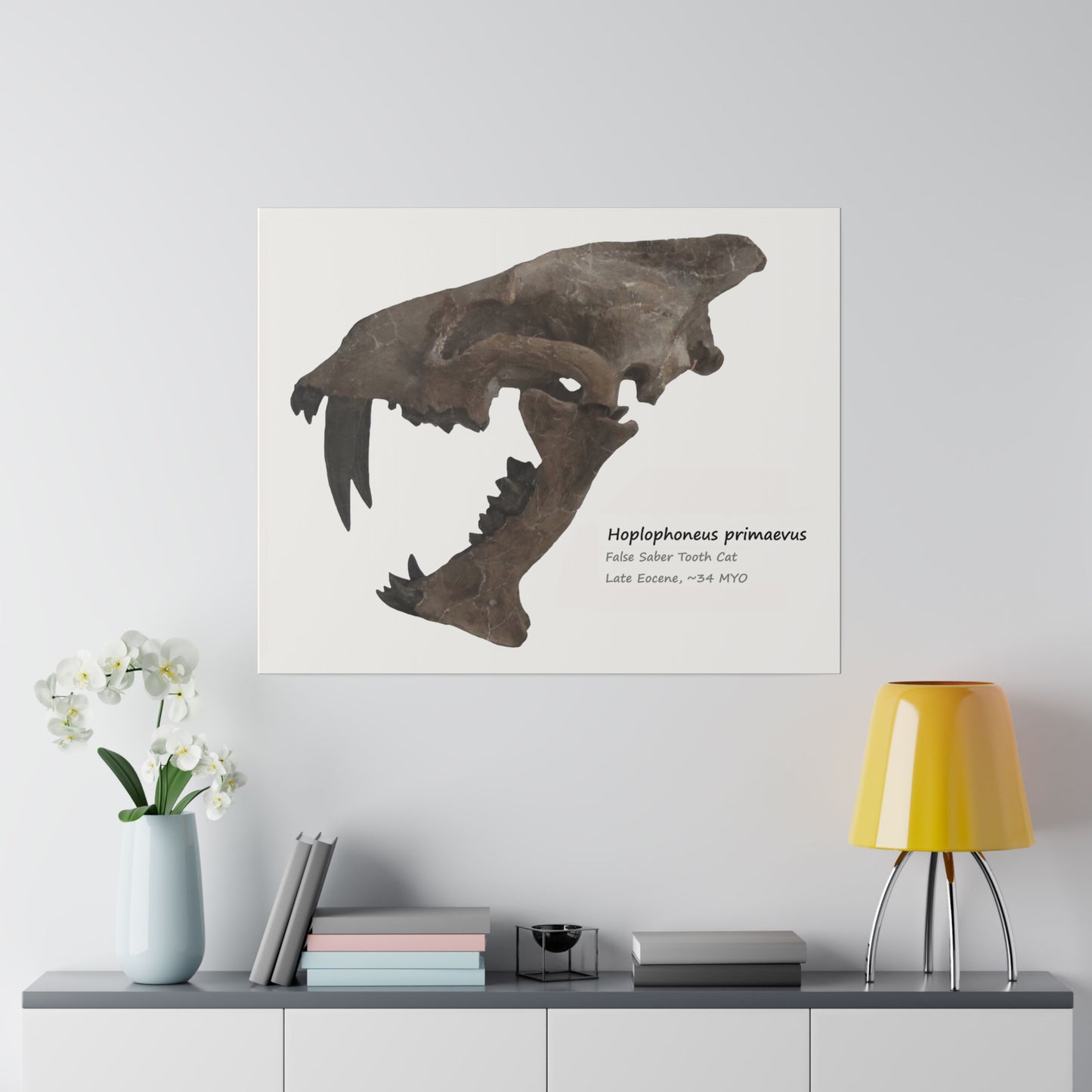 Hoplophoneus Primaevus Saber Cat  Canvas Print Wall Art Décor