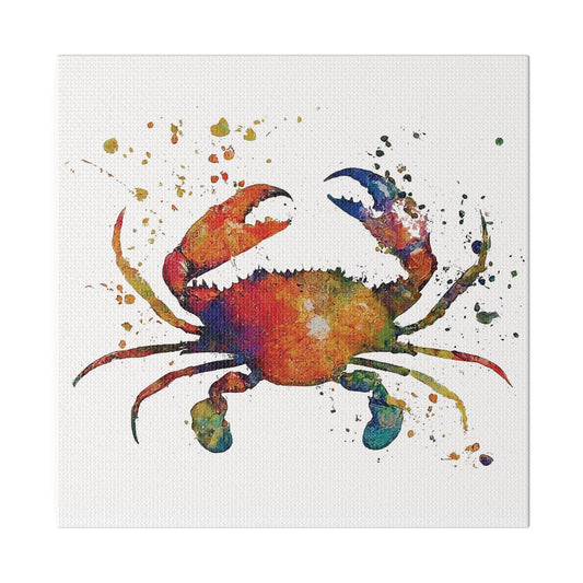 Water Color Crab Canvas Print Wall Art Décor, Beach Décor