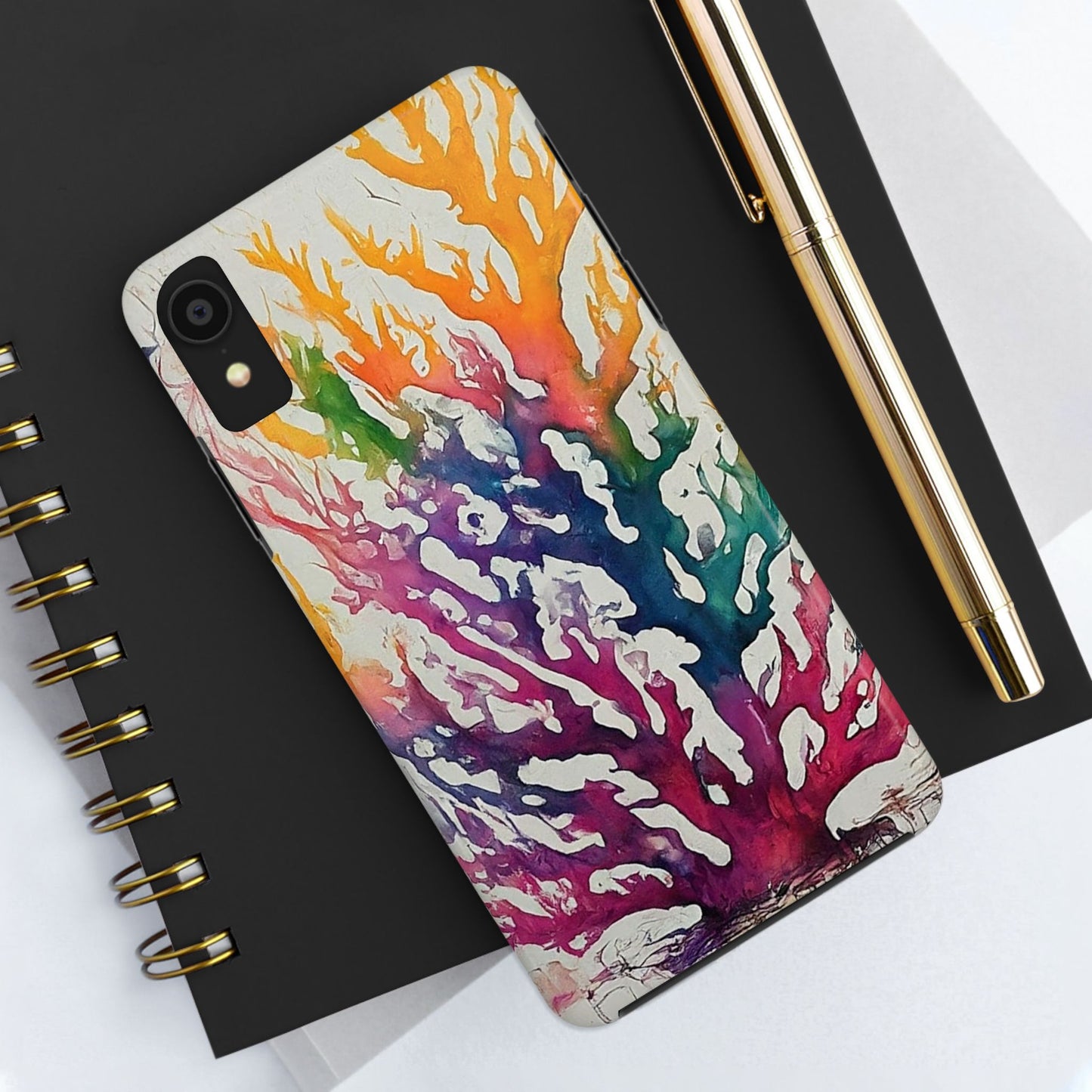 Water color Coral iPhone X Tough Phone Case