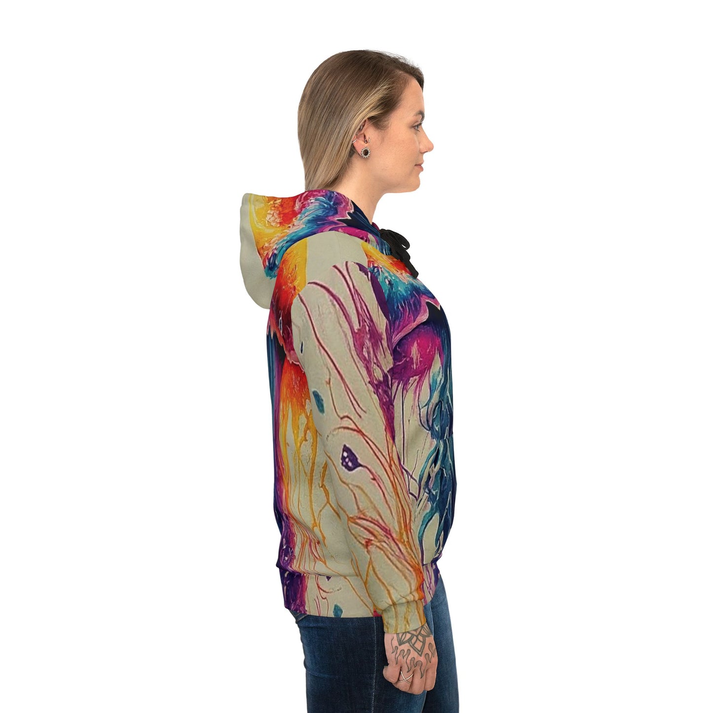 Copy of Colorful Unisex Watercolor Jellyfish Beach Art Hoodie