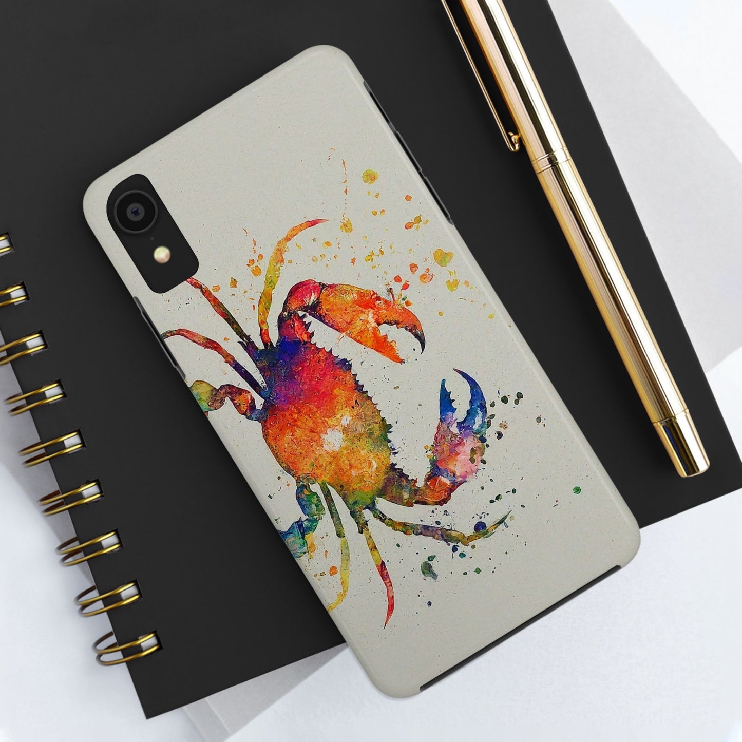 Water Color Crab iPhone X Tough Phone Case