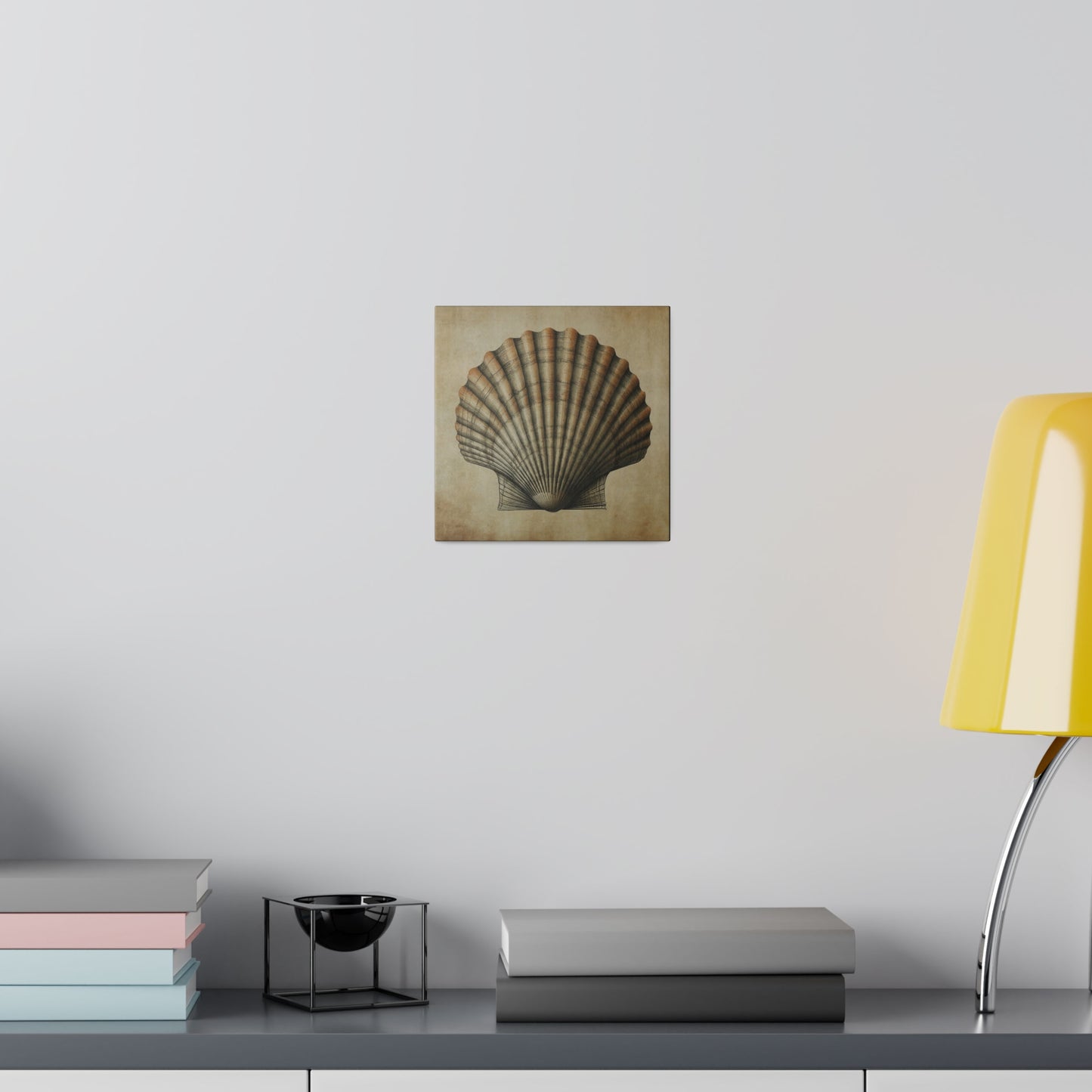 Pectin Seashell Canvas Print Wall Art Décor, Beach Décor